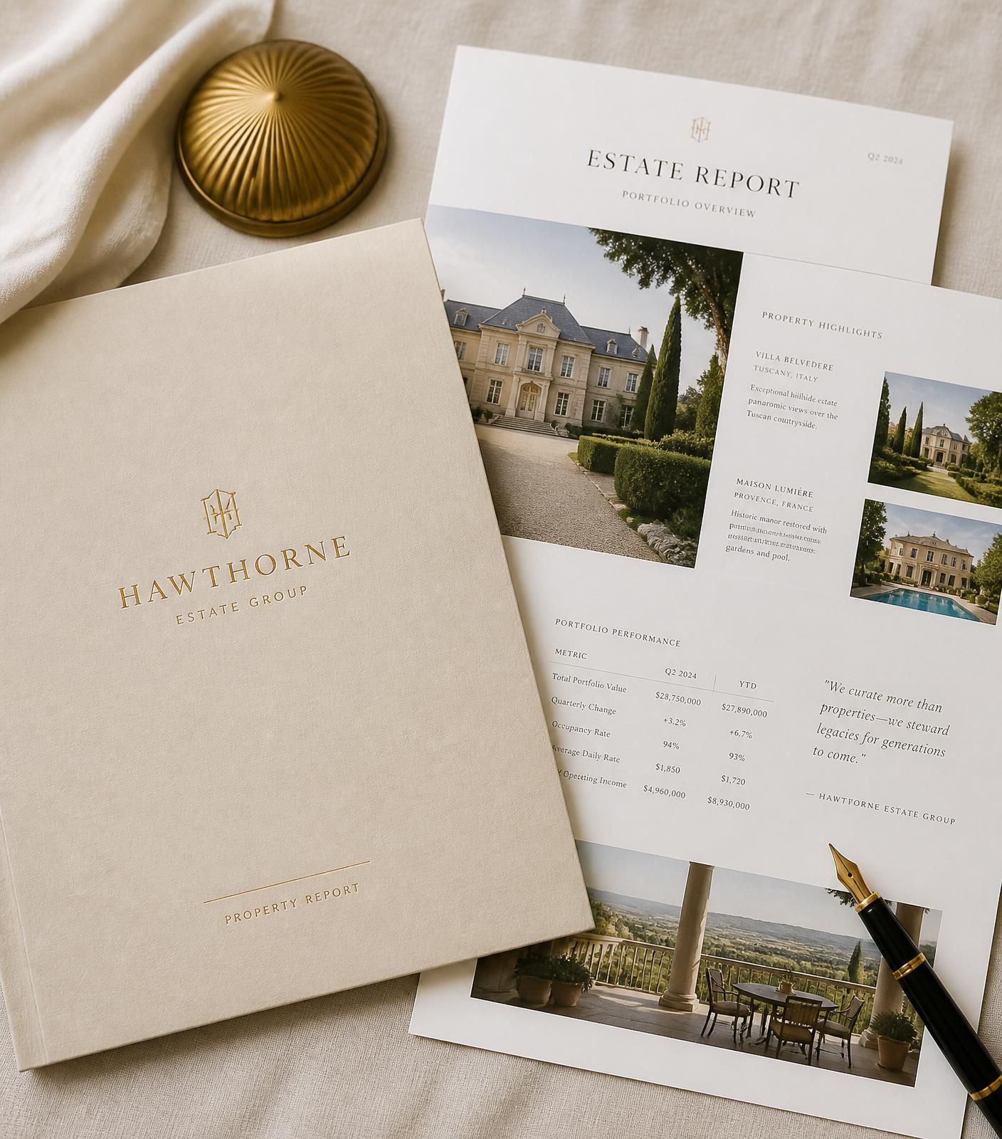 Harbor Stewardship printed estate report